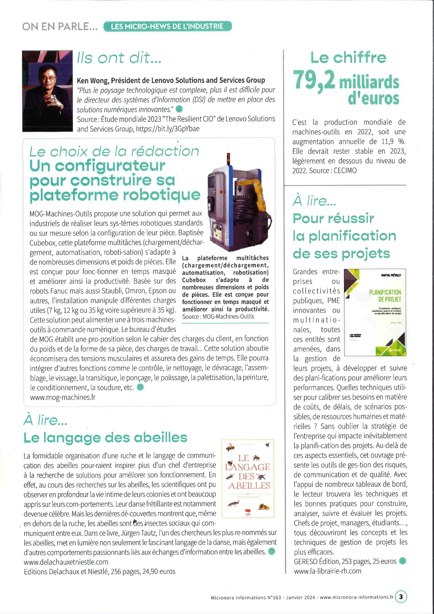 Article de presse Micronora n°164